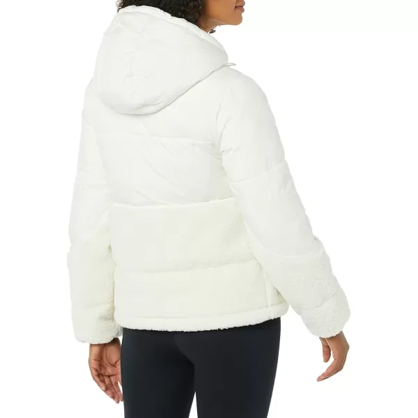 Amazon Essentials Womens Sherpa Puffer JacketIvory