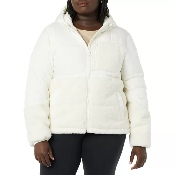 Amazon Essentials Womens Sherpa Puffer JacketIvory