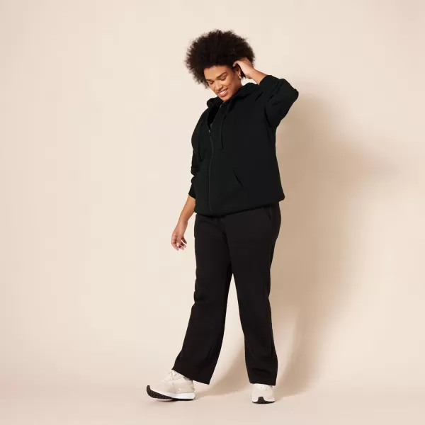 Amazon Essentials Womens SherpaLined Fleece FullZip Hooded Jacket Available in Plus SizeBlack