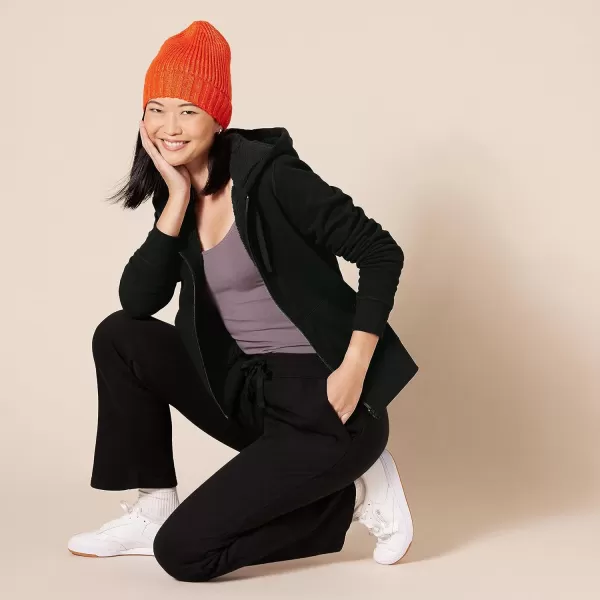 Amazon Essentials Womens SherpaLined Fleece FullZip Hooded Jacket Available in Plus SizeBlack