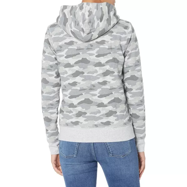 Amazon Essentials Womens SherpaLined Fleece FullZip Hooded Jacket Available in Plus SizeGrey Camo