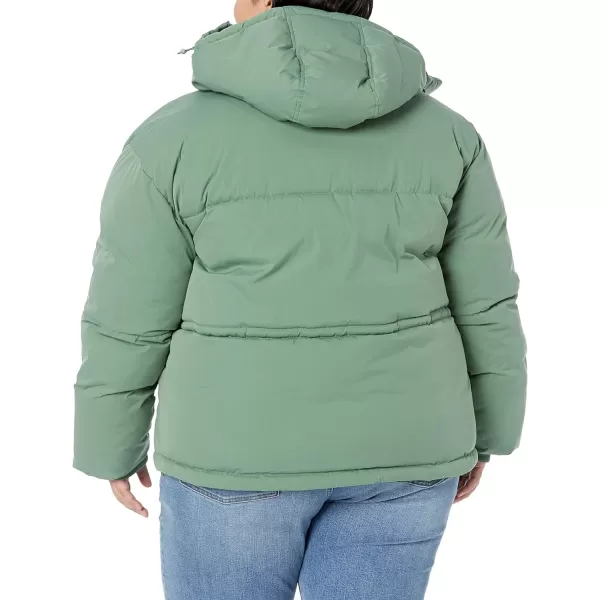 Amazon Essentials Womens Short Waisted Puffer Jacket Available in Plus SizeSage Green