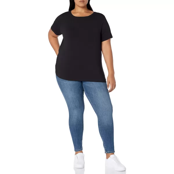 Amazon Essentials Womens ShortSleeve Crewneck TShirtBlack