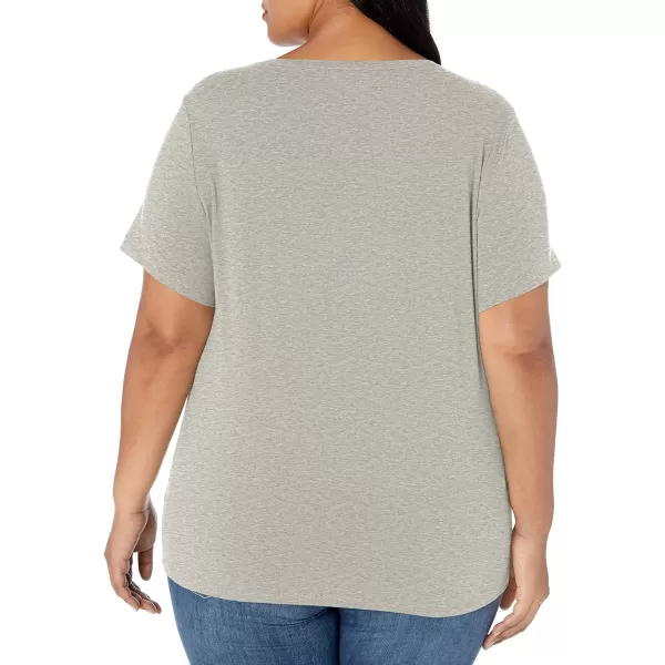 Amazon Essentials Womens ShortSleeve Crewneck TShirtLight Grey Heather