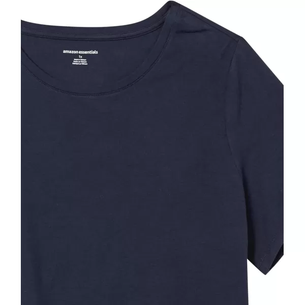 Amazon Essentials Womens ShortSleeve Crewneck TShirtNavy