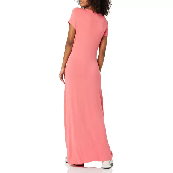 Amazon Essentials Womens ShortSleeve Maxi DressRayon Blend Hot Pink