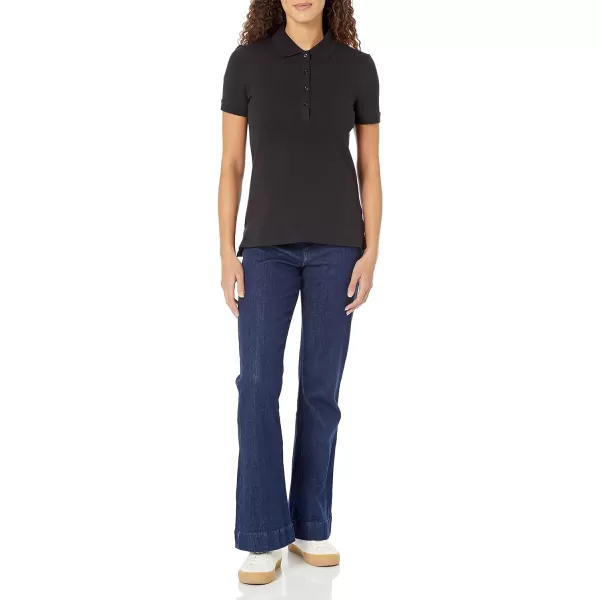 Amazon Essentials Womens ShortSleeve Polo Shirt Available in Plus SizeBlack