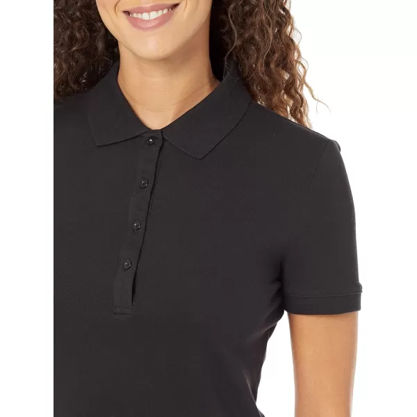 Amazon Essentials Womens ShortSleeve Polo Shirt Available in Plus SizeBlack