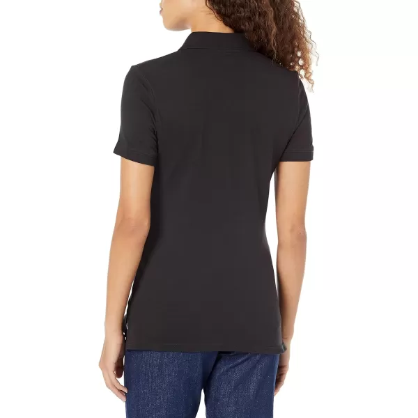 Amazon Essentials Womens ShortSleeve Polo Shirt Available in Plus SizeBlack