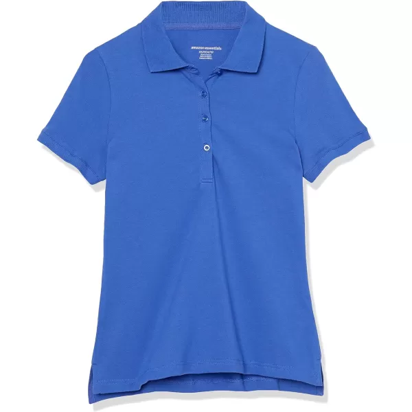 Amazon Essentials Womens ShortSleeve Polo Shirt Available in Plus SizeBlue