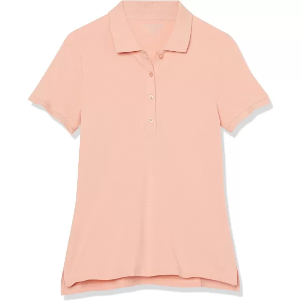 Amazon Essentials Womens ShortSleeve Polo Shirt Available in Plus SizeCoral Pink