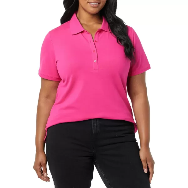 Amazon Essentials Womens ShortSleeve Polo Shirt Available in Plus SizeDark Pink