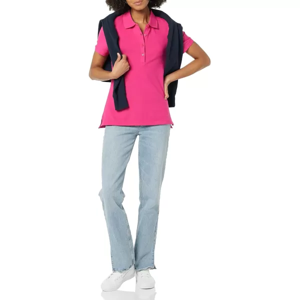 Amazon Essentials Womens ShortSleeve Polo Shirt Available in Plus SizeDark Pink