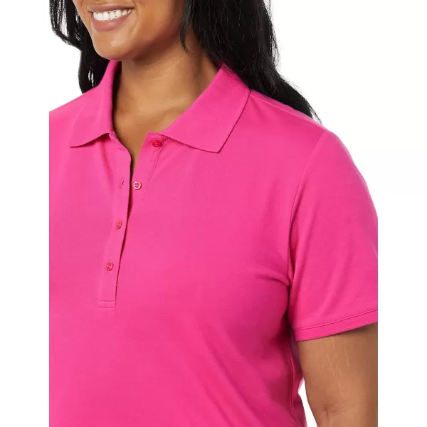 Amazon Essentials Womens ShortSleeve Polo Shirt Available in Plus SizeDark Pink