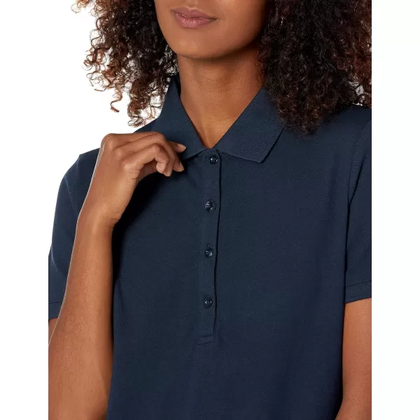 Amazon Essentials Womens ShortSleeve Polo Shirt Available in Plus SizeNavy