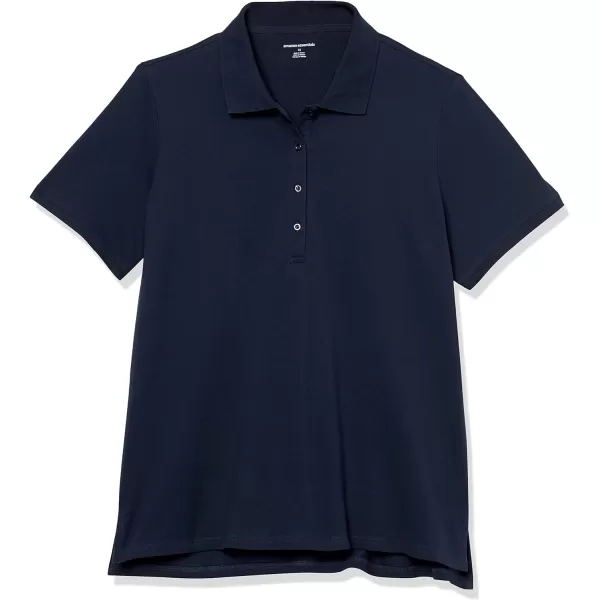 Amazon Essentials Womens ShortSleeve Polo Shirt Available in Plus SizeNavy