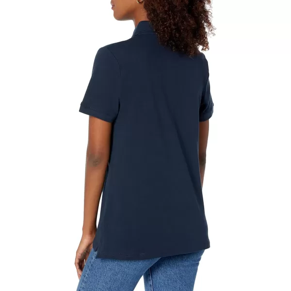 Amazon Essentials Womens ShortSleeve Polo Shirt Available in Plus SizeNavy