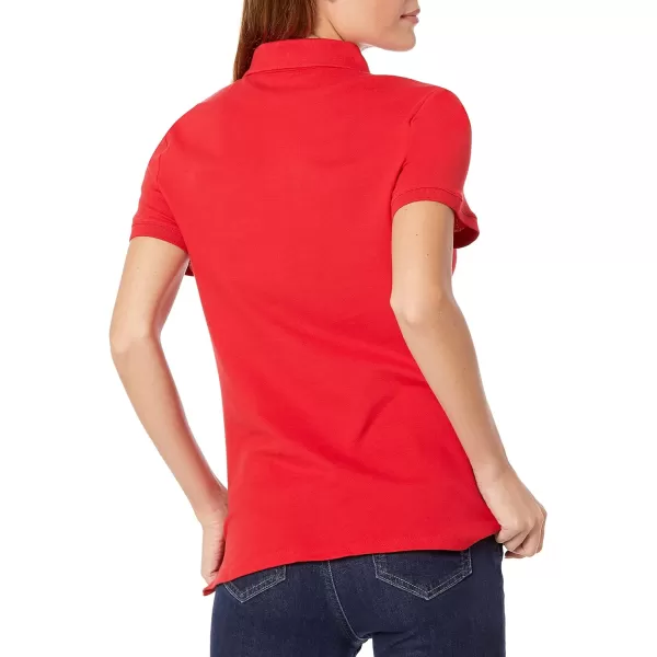 Amazon Essentials Womens ShortSleeve Polo Shirt Available in Plus SizeRed