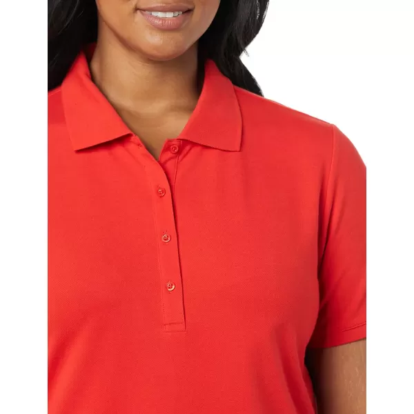 Amazon Essentials Womens ShortSleeve Polo Shirt Available in Plus SizeRed