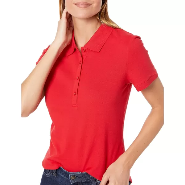 Amazon Essentials Womens ShortSleeve Polo Shirt Available in Plus SizeRed