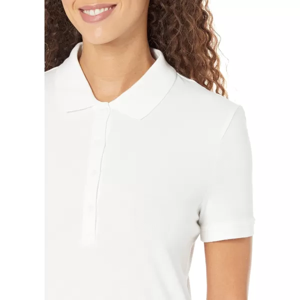 Amazon Essentials Womens ShortSleeve Polo Shirt Available in Plus SizeWhite