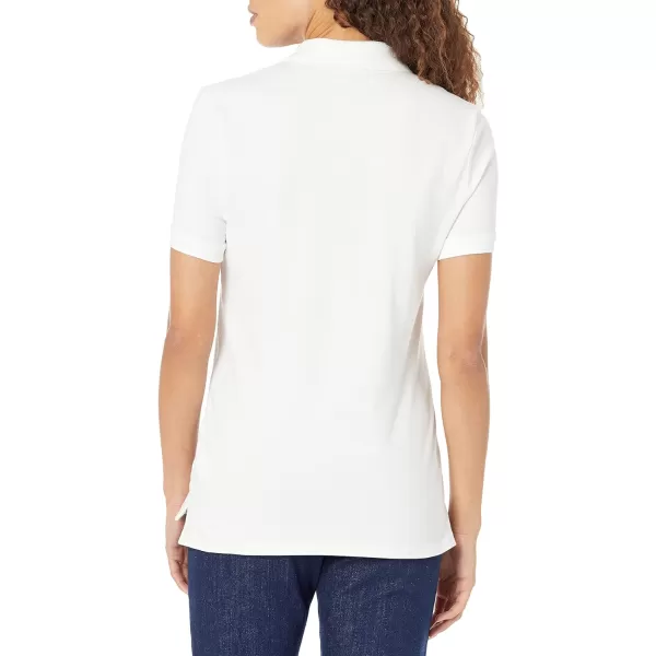 Amazon Essentials Womens ShortSleeve Polo Shirt Available in Plus SizeWhite