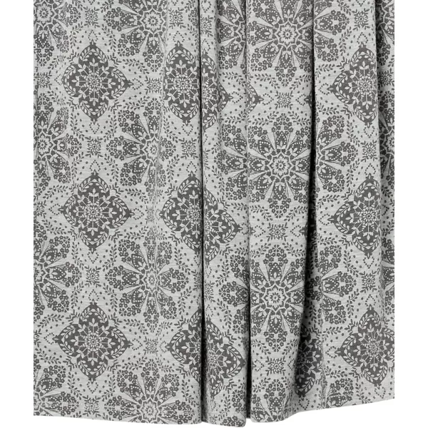 Amazon Essentials Womens ShortSleeve Waisted Maxi Dress Available in Plus SizeRayon Blend Grey Heather Tile Pattern