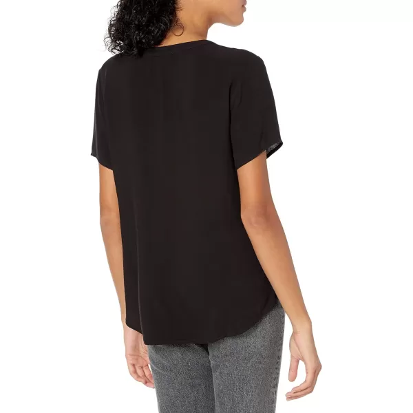 Amazon Essentials Womens ShortSleeve Woven BlouseBlack