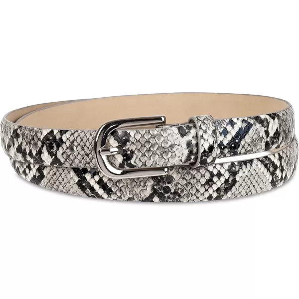 Amazon Essentials Womens Skinny Feather Edge BeltFaux Snake Skin