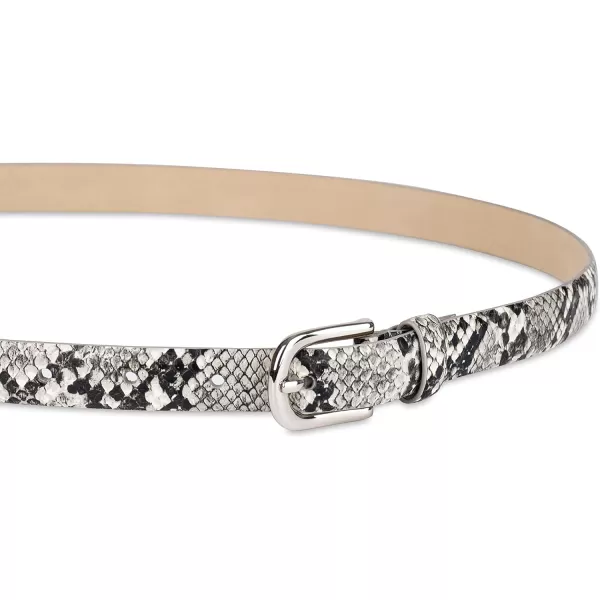 Amazon Essentials Womens Skinny Feather Edge BeltFaux Snake Skin