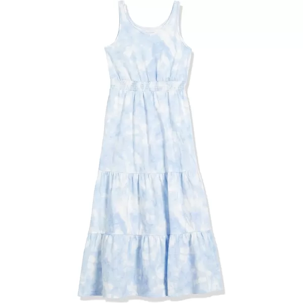 Amazon Essentials Womens Sleeveless Elastic Waist Summer Maxi Dress Available in Plus SizeBlue Tie Dye
