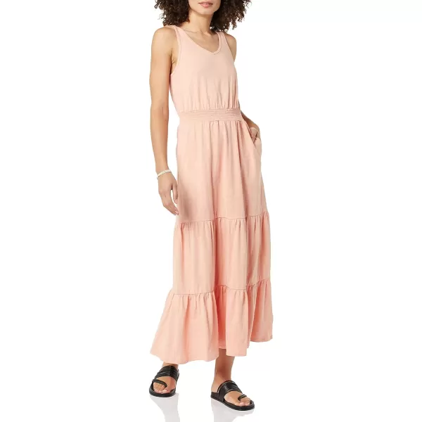 Amazon Essentials Womens Sleeveless Elastic Waist Summer Maxi Dress Available in Plus SizeCoral Pink