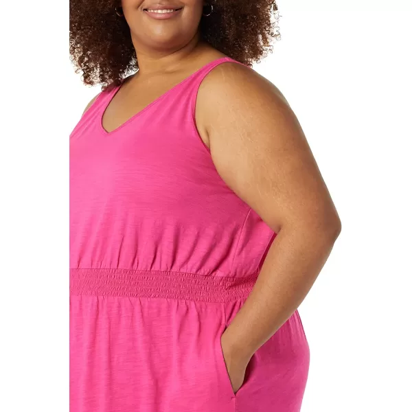 Amazon Essentials Womens Sleeveless Elastic Waist Summer Maxi Dress Available in Plus SizeDark Pink