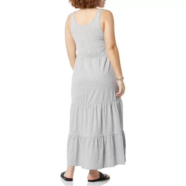 Amazon Essentials Womens Sleeveless Elastic Waist Summer Maxi Dress Available in Plus SizeLight Grey Heather