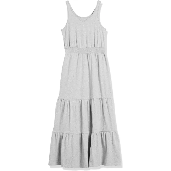 Amazon Essentials Womens Sleeveless Elastic Waist Summer Maxi Dress Available in Plus SizeLight Grey Heather