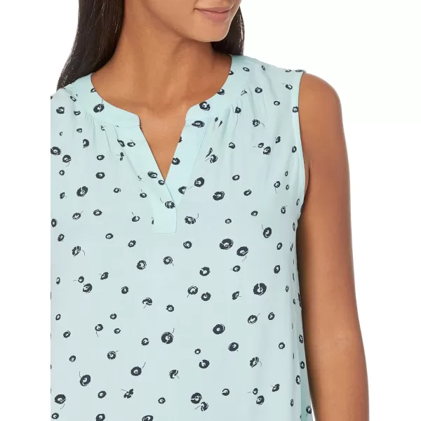 Amazon Essentials Womens Sleeveless Woven Shift DressAqua Blue Poppy