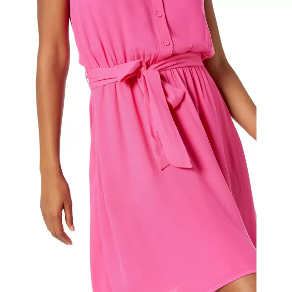 Amazon Essentials Womens Sleeveless Woven Shirt DressBright Pink