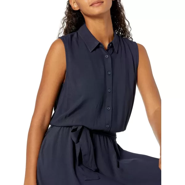 Amazon Essentials Womens Sleeveless Woven Shirt DressNavy