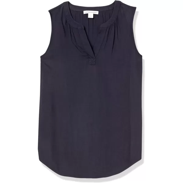 Amazon Essentials Womens Sleeveless Woven ShirtNavy