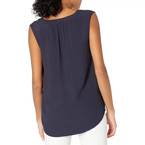 Amazon Essentials Womens Sleeveless Woven ShirtNavy