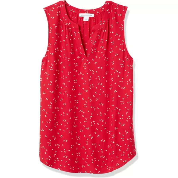 Amazon Essentials Womens Sleeveless Woven ShirtRed Leaf