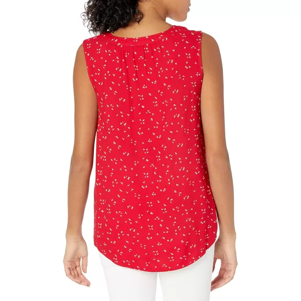 Amazon Essentials Womens Sleeveless Woven ShirtRed Leaf