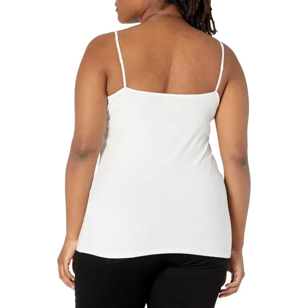 Amazon Essentials Womens SlimFit Camisole Pack of 4BlackBrownLight BrownWhite