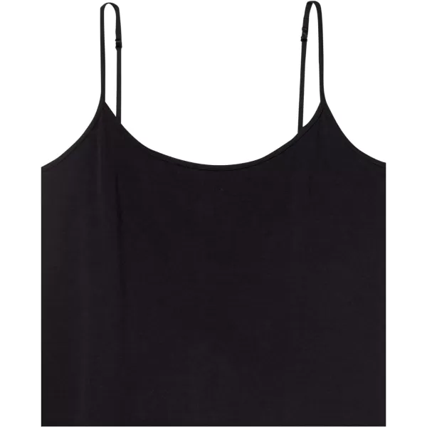 Amazon Essentials Womens SlimFit Camisole Pack of 4BlackBrownLight BrownWhite