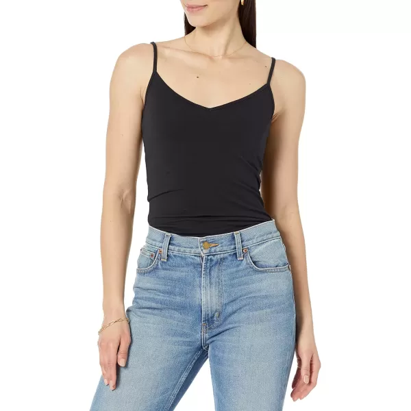 Amazon Essentials Womens SlimFit Knit VNeck Layering Cami Available in Plus Size Pack of 4Black