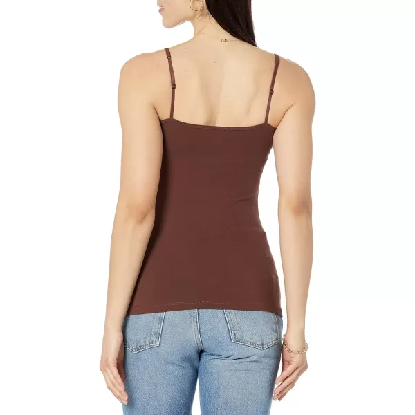 Amazon Essentials Womens SlimFit Knit VNeck Layering Cami Available in Plus Size Pack of 4BrownMulti Color