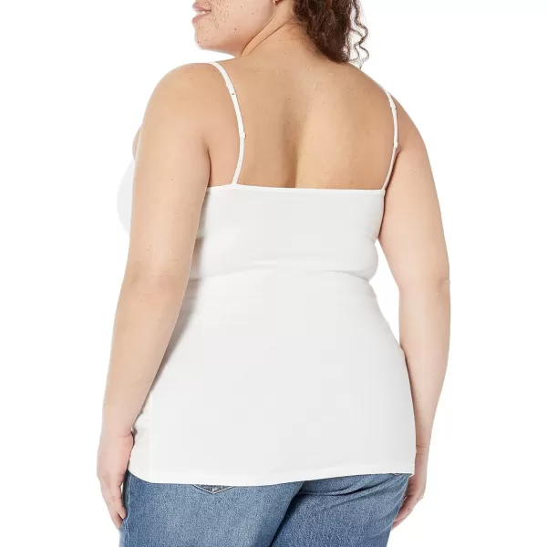 Amazon Essentials Womens SlimFit Knit VNeck Layering Cami Available in Plus Size Pack of 4White