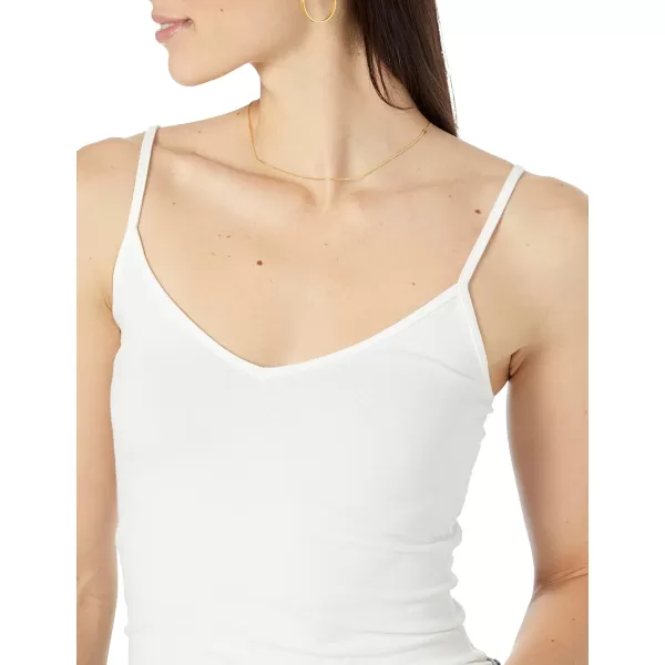 Amazon Essentials Womens SlimFit Knit VNeck Layering Cami Available in Plus Size Pack of 4White