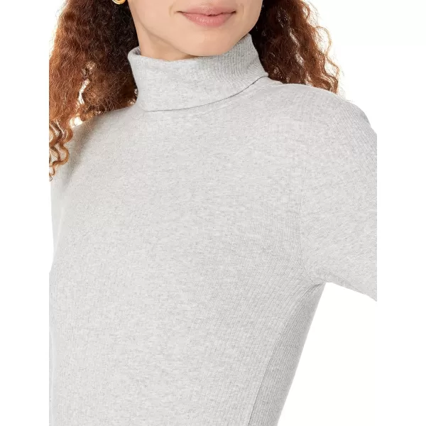 Amazon Essentials Womens SlimFit Layering Long Sleeve Knit Rib Turtleneck Top Available in Plus Size Pack of 2WhiteGrey