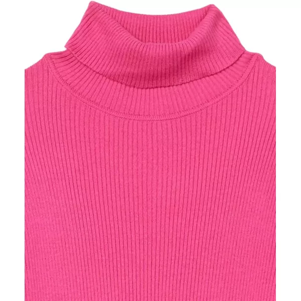Amazon Essentials Womens SlimFit Lightweight LongSleeve Turtleneck SweaterBright Pink